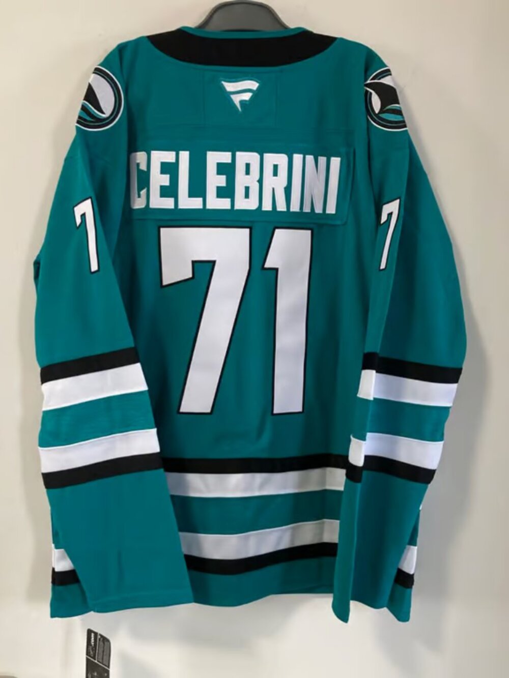 Macklin Celebrini Stitched Jersey Teal